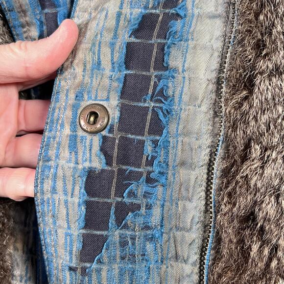 Bogner Women’s Faux Fur Reversible Iridescent Bomber Jacket Tagged 10 Fits XXL - Picture 15 of 16